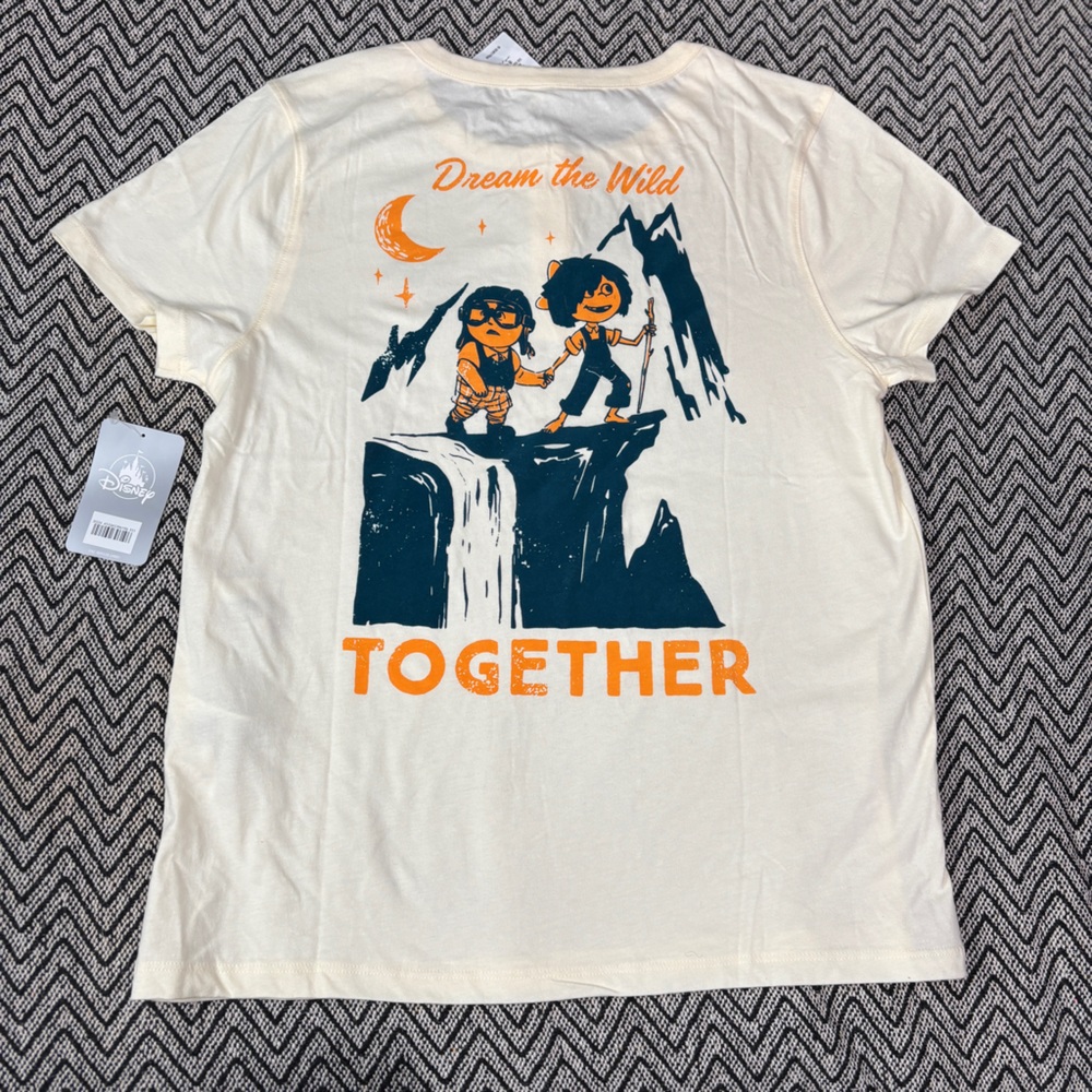 Disney Parks Up Cream and Orange Graphic T-Shirt - Dream the Wild Together